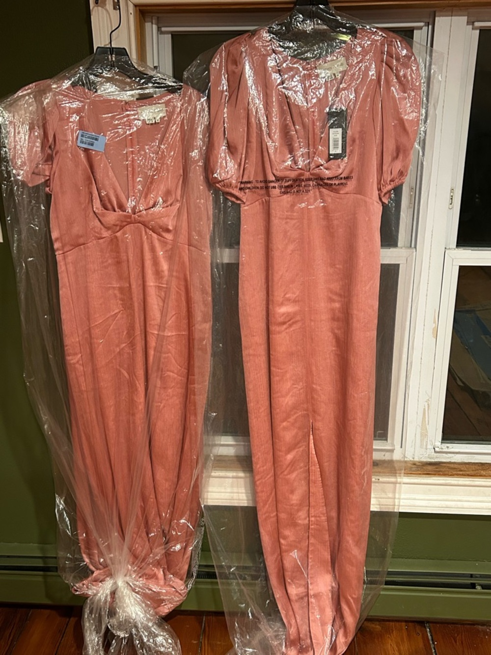 Set of Two Sachin & Babi Bridal/Bridesmaid Alli Gowns in Rouge.NWT.. Size 4.